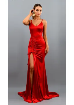 Studio Minc Fantasy Satin Formal Dress Red SIze 3 / AU 12 for rent on The Volte - image 1