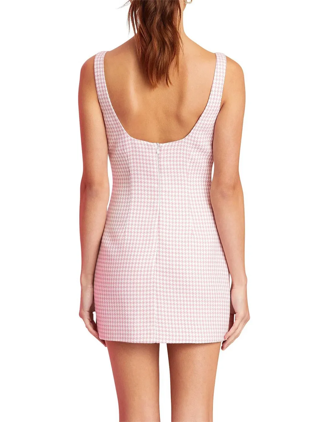 Bec & Bridge Check You Later Mini Dress Pink Size 10 for rent on The Volte - main image