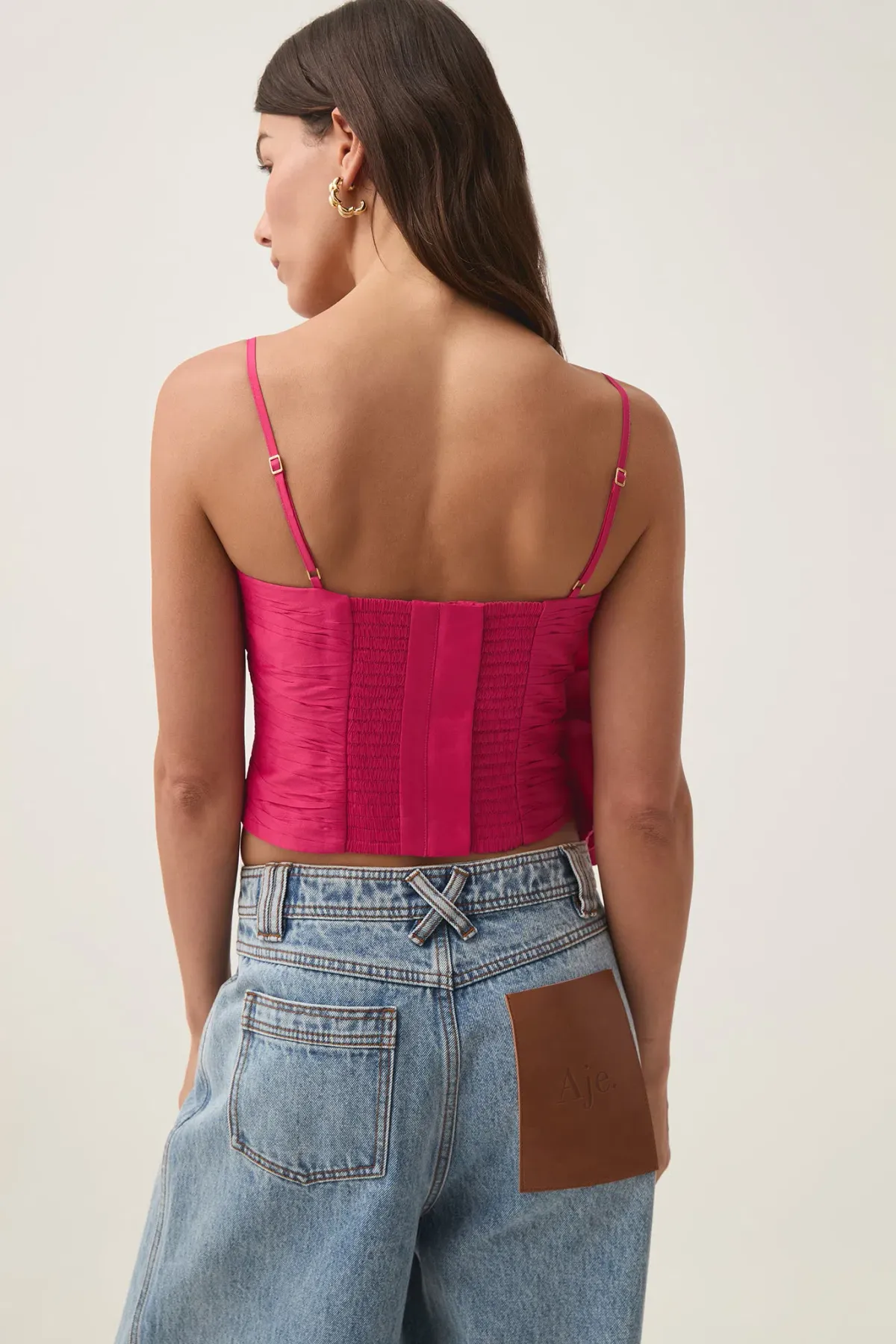 Aje Potion Spiral Top And Mini Skirt Set Rich Magenta Size 8 - Image 2