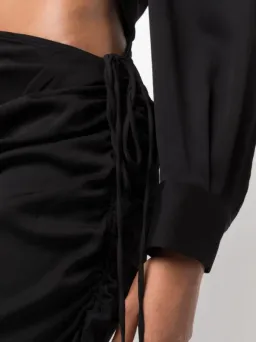 Christopher Esber Ruched Tie Sleeve Dress Black AU 8/US 4 for rent on The Volte - image 3