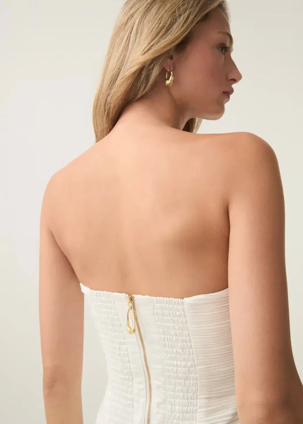 Aje Violette Bubble Hem Mini Dress White Size 8 - Image 6