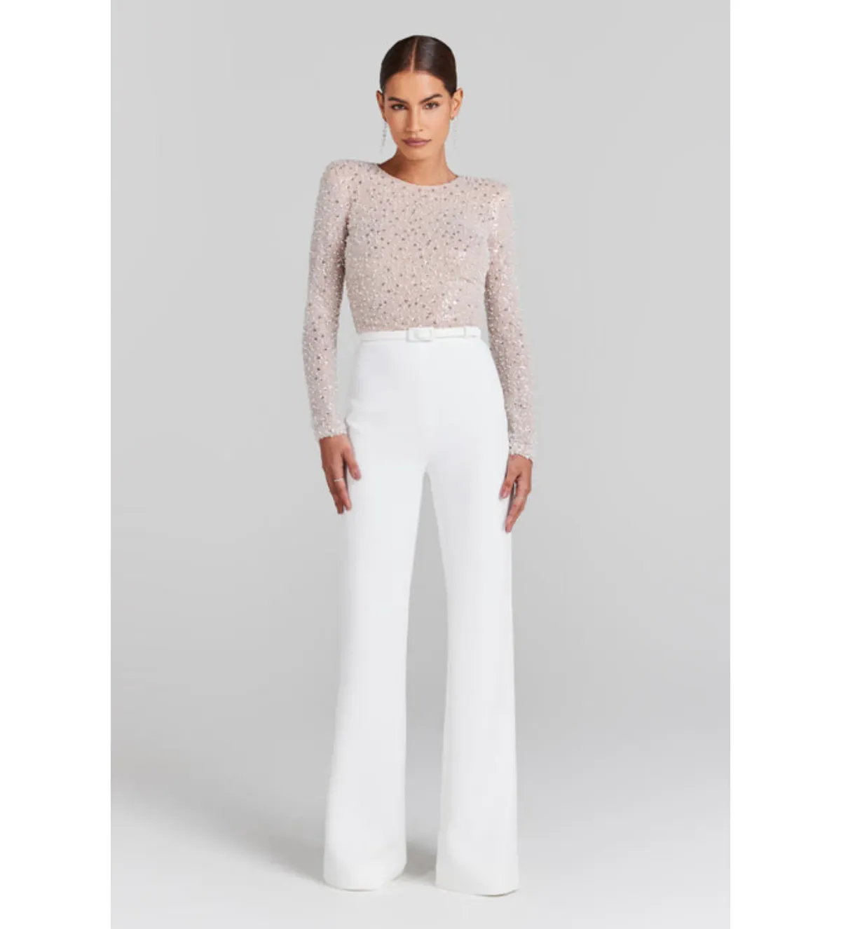 Nadine Merabi Amelia Jumpsuit White Size 8 - Image 1