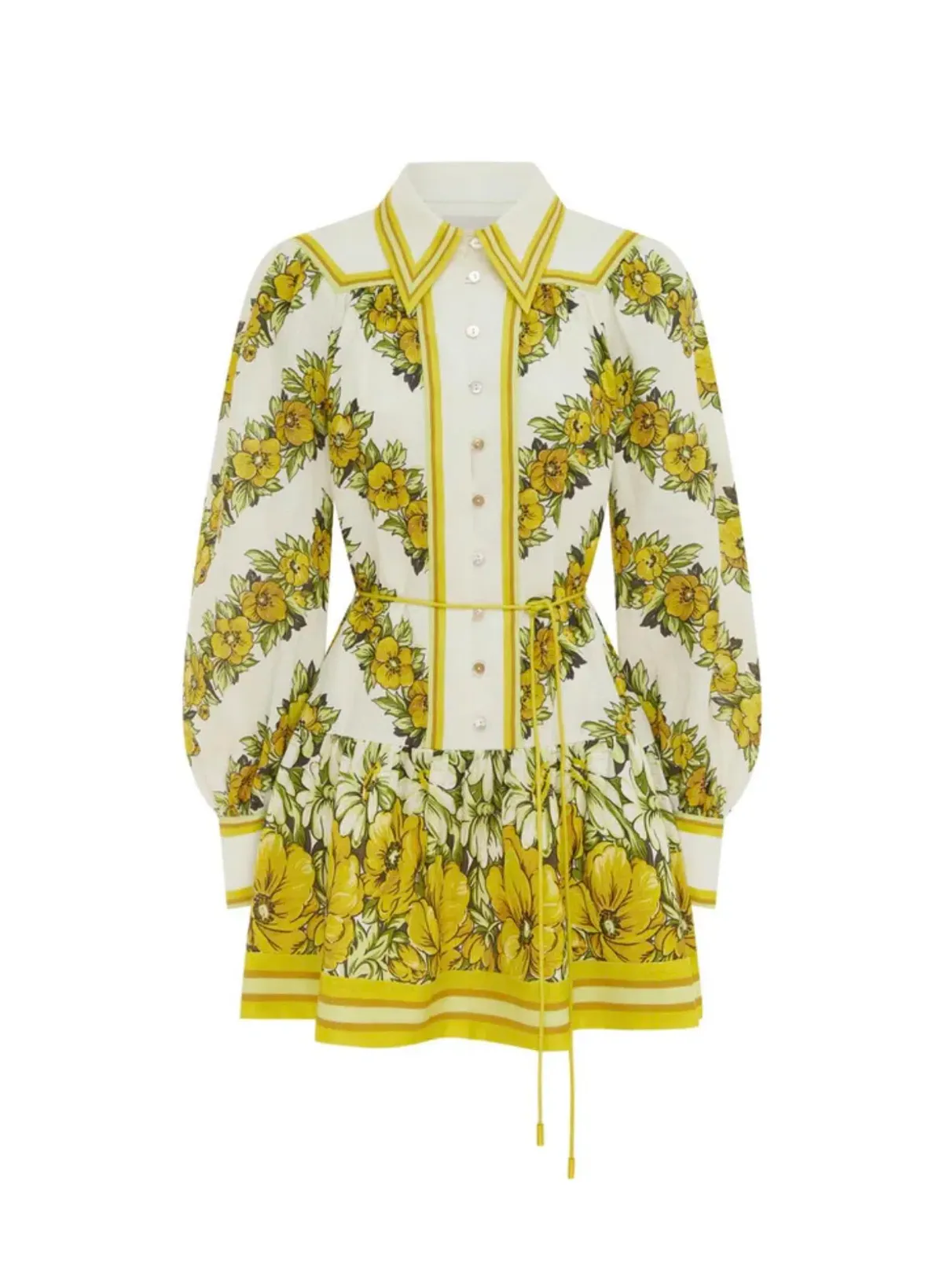 Alemais Gisela Mini Shirt Dress Floral Size 16 - Image 5