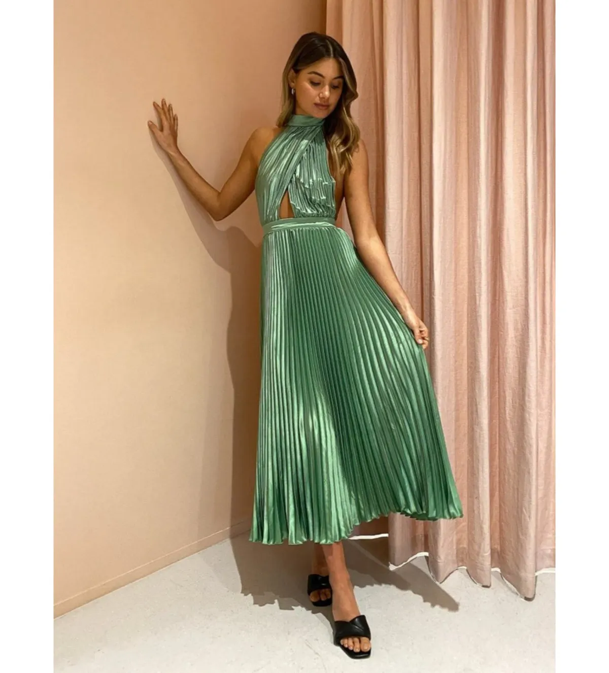 Lidee Renaissance Gown Sage Size 12 - Image 1