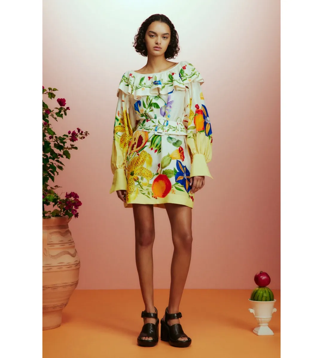 Alémais Flores Mini Dress Multi Size 14 for rent on The Volte - main image