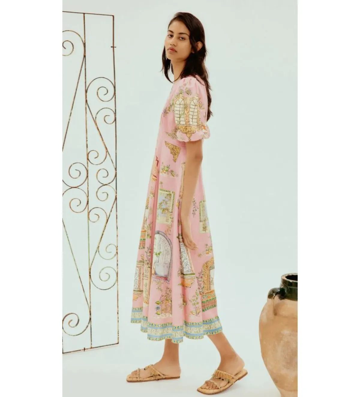 Alémais Monte Midi Dress Pink Size 16 - Image 2