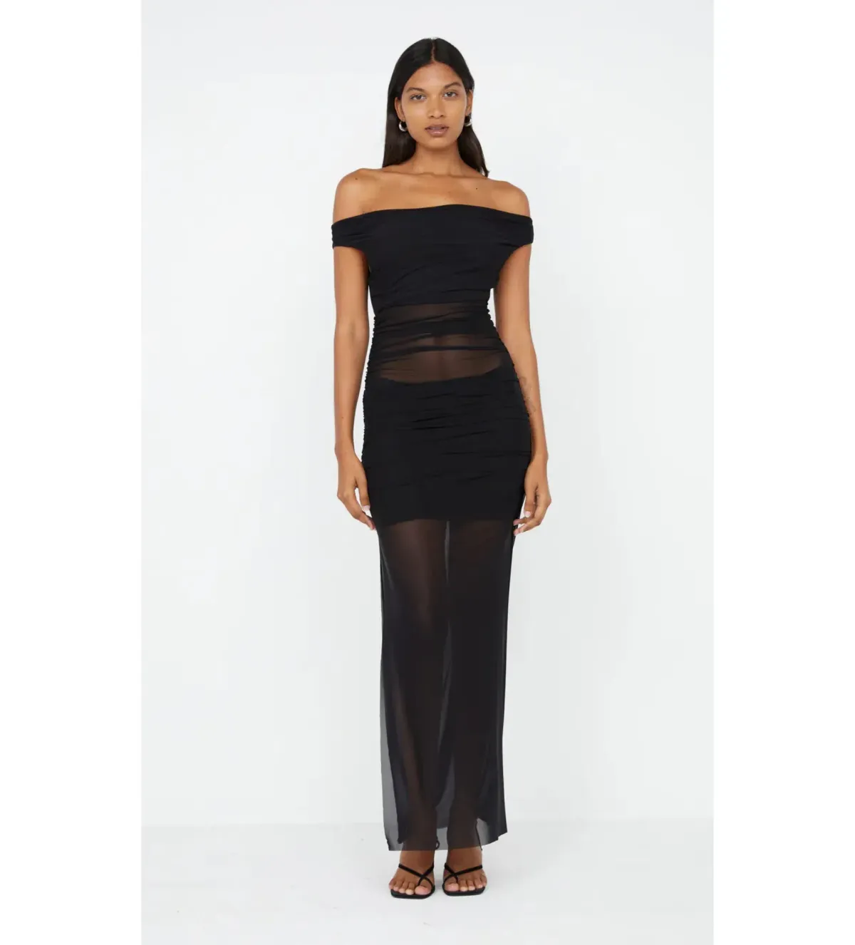 Bec & Bridge Pia Off The Shoulder Dress Black Size AU 6 for rent on The Volte - main image