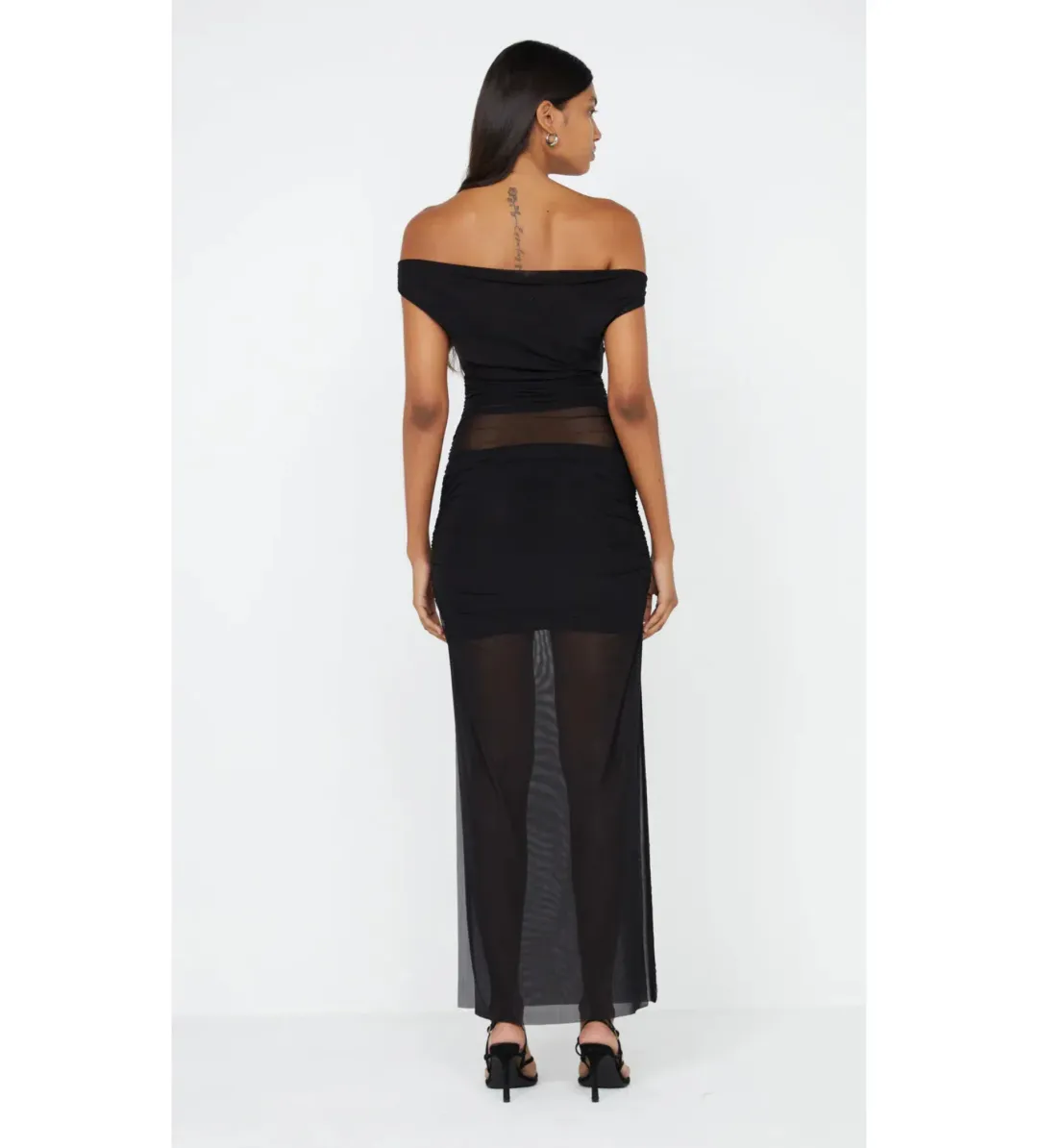 Bec & Bridge Pia Off The Shoulder Dress Black Size AU 6 for rent on The Volte - main image