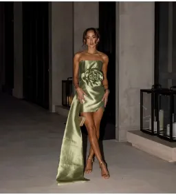 Jafrie By R Nebula Mini Dress Moss Green Size AU 6 for rent on The Volte - image 2