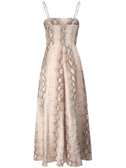 Zimmermann Bellitude Python Cut Out Midi Dress Animal Print Size 1 / AU 10 for rent on The Volte - image 5