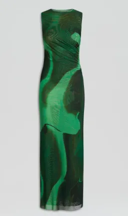 Scanlan Theodore Italian Watercolour Print Dress Safari Size 6 for rent on The Volte - image 4