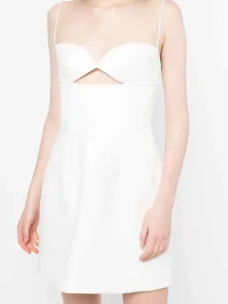 Rachel Gilbert Bodie Cut Out Sleeveless Cocktail Mini Dress White Size 10 for rent on The Volte - image 2