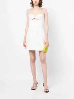 Rachel Gilbert Bodie Cut Out Sleeveless Cocktail Mini Dress White Size 10 for rent on The Volte - image 1