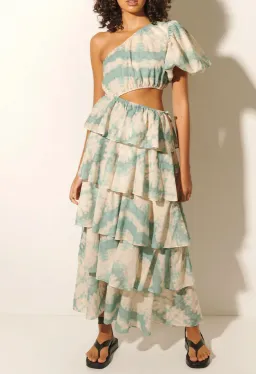 Kivari Mirage One Shoulder Maxi Dress Tie Dye Size 8 for rent on The Volte - image 2