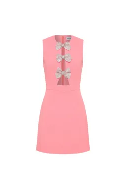 Rebecca Vallance Brittany Bow Mini Dress Pink Size 8 for rent on The Volte - image 5