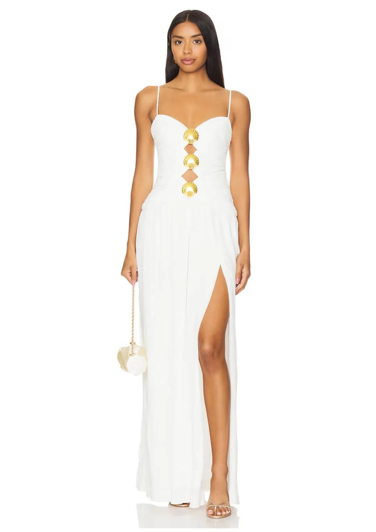 Rebecca Vallance Guinevere Cut Out Slip Gown Ivory Size 14 - Image 4