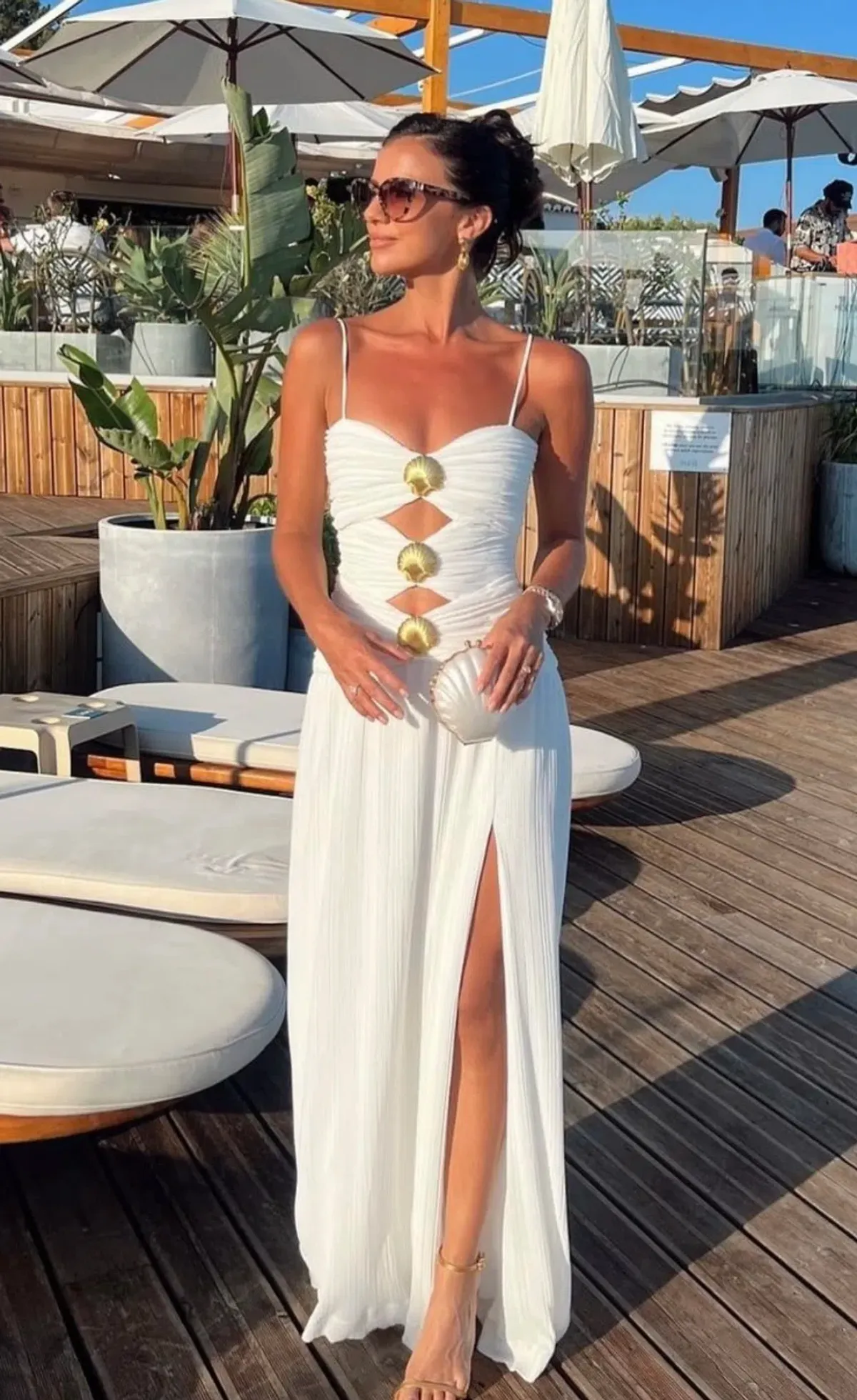 Rebecca Vallance Guinevere Cut Out Slip Gown Ivory Size 14 - Image 1