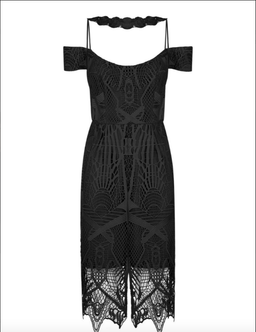 White Suede Pretty woman lace dress size 8 for rent on The Volte - image 2