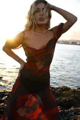 RAT & BOA Adriana Dress Abstract Floral Size 4 for rent on The Volte - image 4