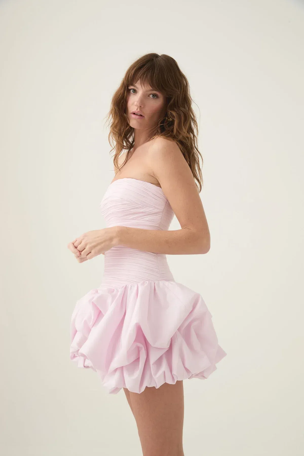 Aje Violette Bubble Hem Mini Dress Pastel Pink Size 8 - Image 5