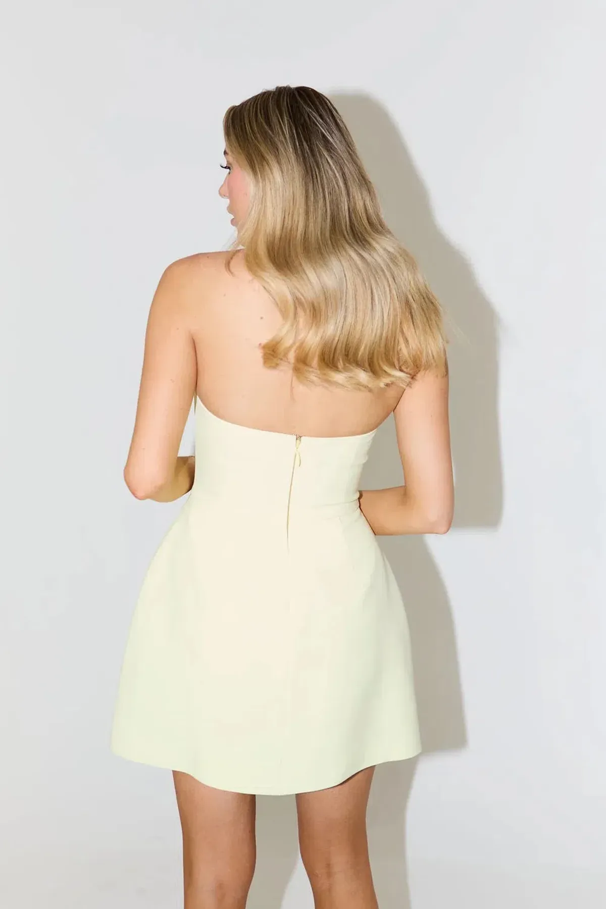 Odd Muse The Ultimate Muse Structured Mini Dress Lime Cream Size M / AU 10 - Image 3