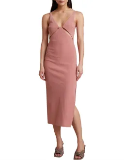 Bec & Bridge Livania Cut Out Midi Dress Grapefruit Size AU 6 for rent on The Volte - image 1