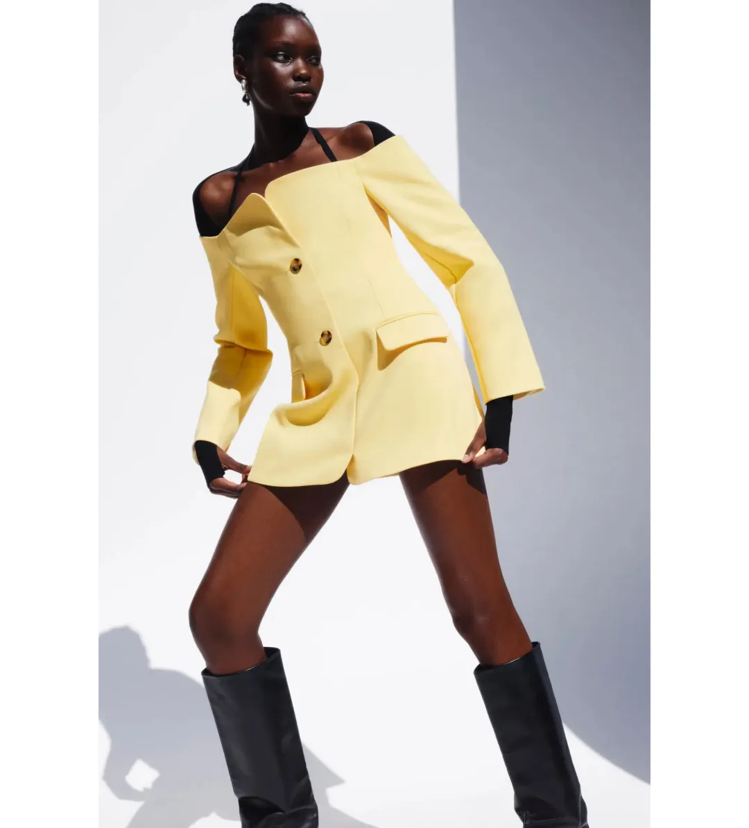 Sir the Label Sandrine Dress in Limone Yellow Size AU 12 for rent on The Volte - main image