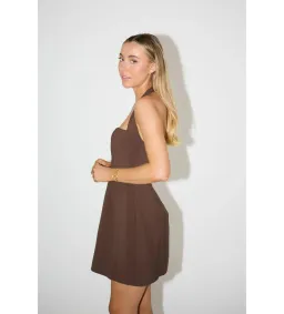 Odd Muse The Ultimate Muse Structured Mini Dress in Chocolate Size AU 12 for rent on The Volte - image 3
