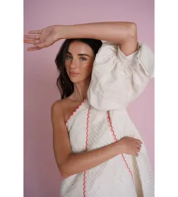 Toscani Odet Cherie Scallop Mini Dress in Crème Size AU 8 for rent on The Volte - image 3