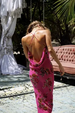 Rat and Boa Kiki Dress Pink Floral Size XS/Au 6 for rent on The Volte - image 3