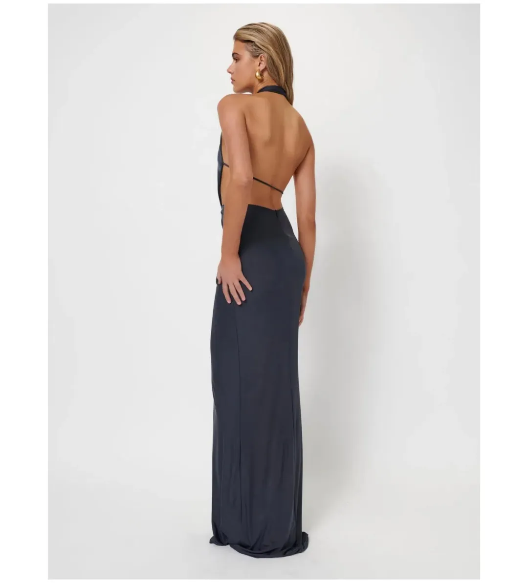 Effie Kats Harper Gown in Thunder Size M / AU 10 for rent on The Volte - main image