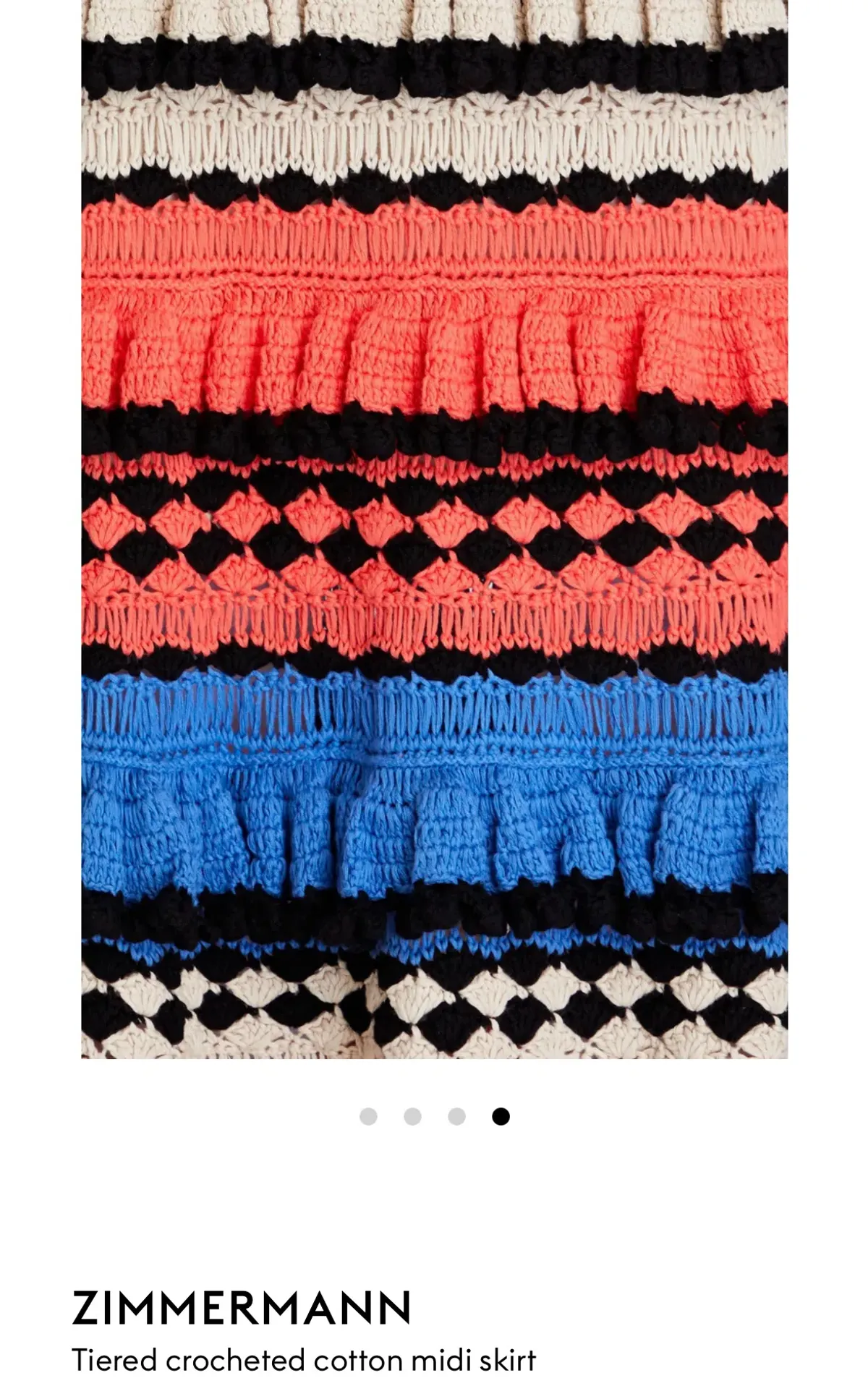 Zimmerman Crocheted Skirt Multi Size 1 / AU 10 - Image 4