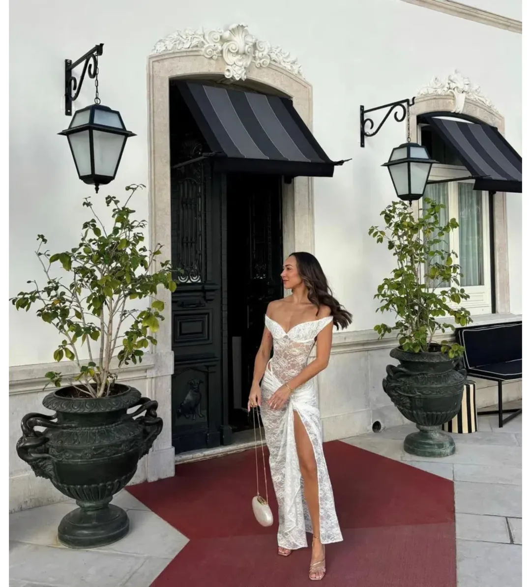 Natalie Rolt Aubrey Dress White Size AU 8 for rent on The Volte - main image