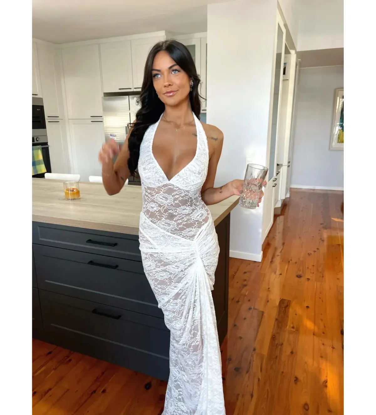 Natalie Rolt Aubrey Dress White Size AU 8 - Image 3