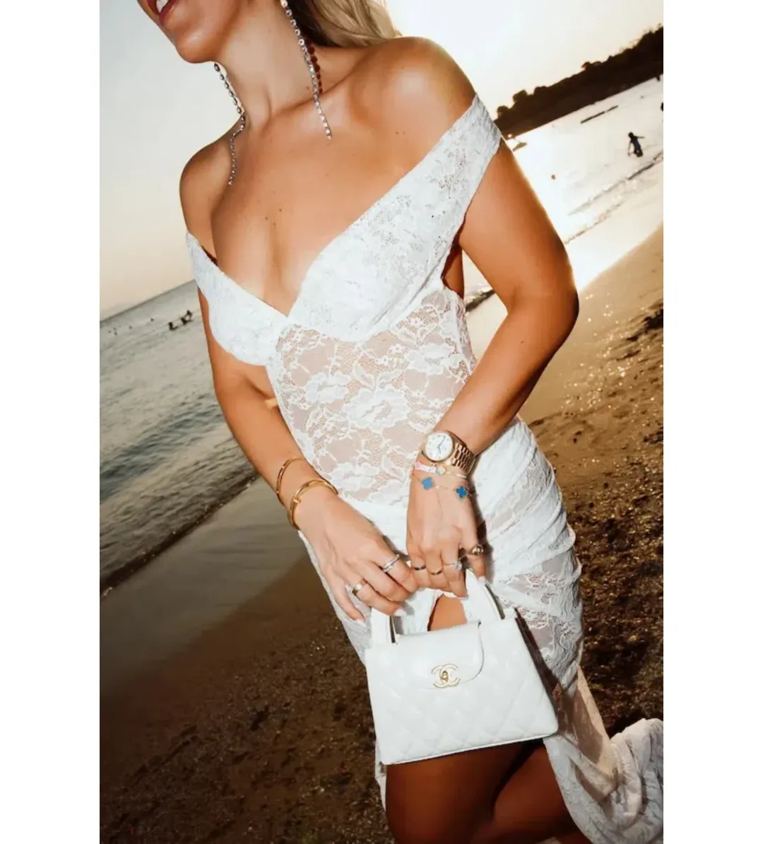 Natalie Rolt Aubrey Dress White Size AU 8 for rent on The Volte - main image