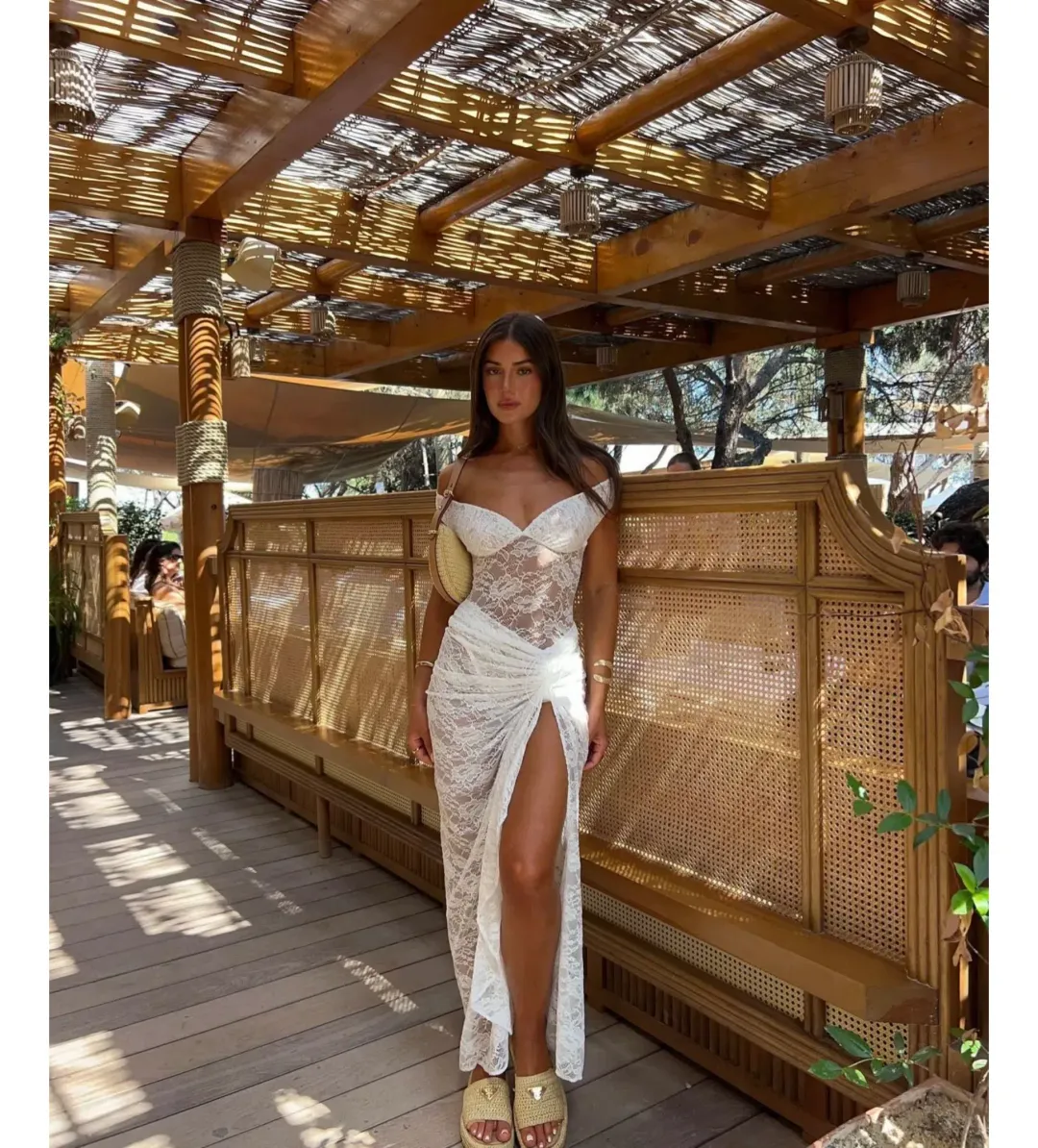 Natalie Rolt Aubrey Dress White Size AU 8 for rent on The Volte - main image