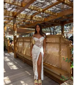 Natalie Rolt Aubrey Dress White Size AU 8 for rent on The Volte - image 1