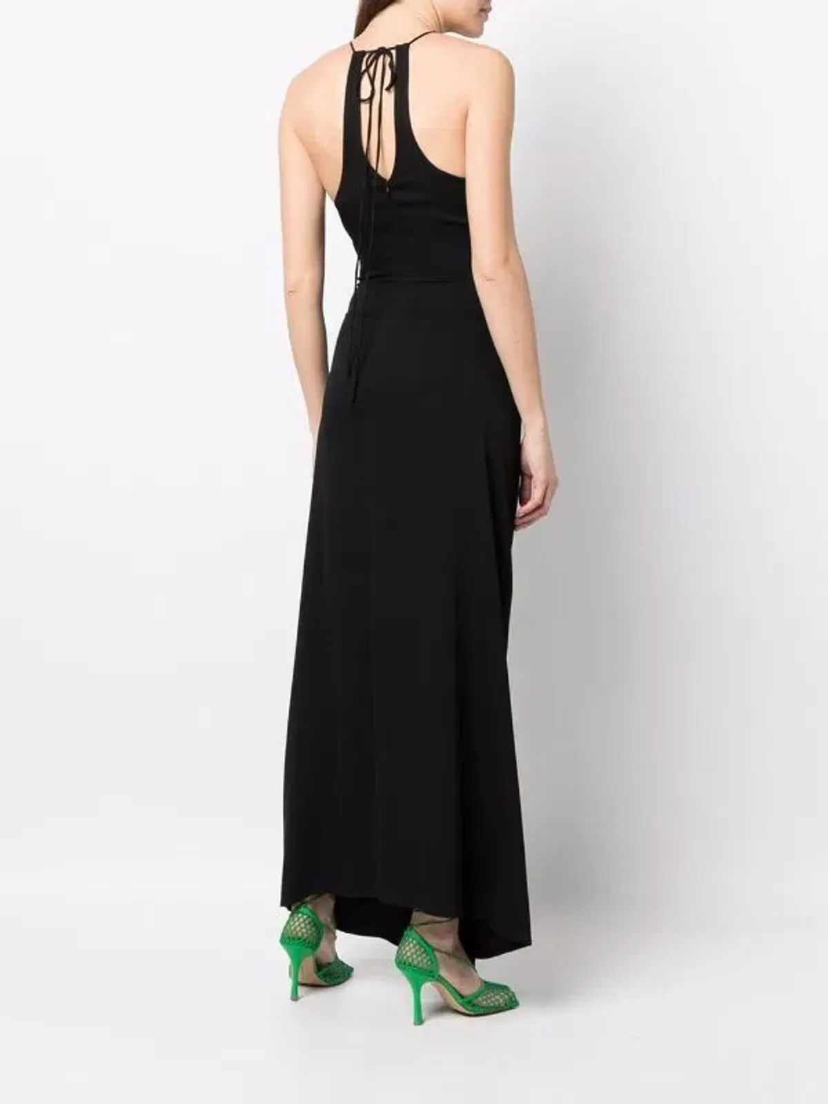 Christopher Esber Lattice Waist Tie Dress Black Size 6 - Image 3