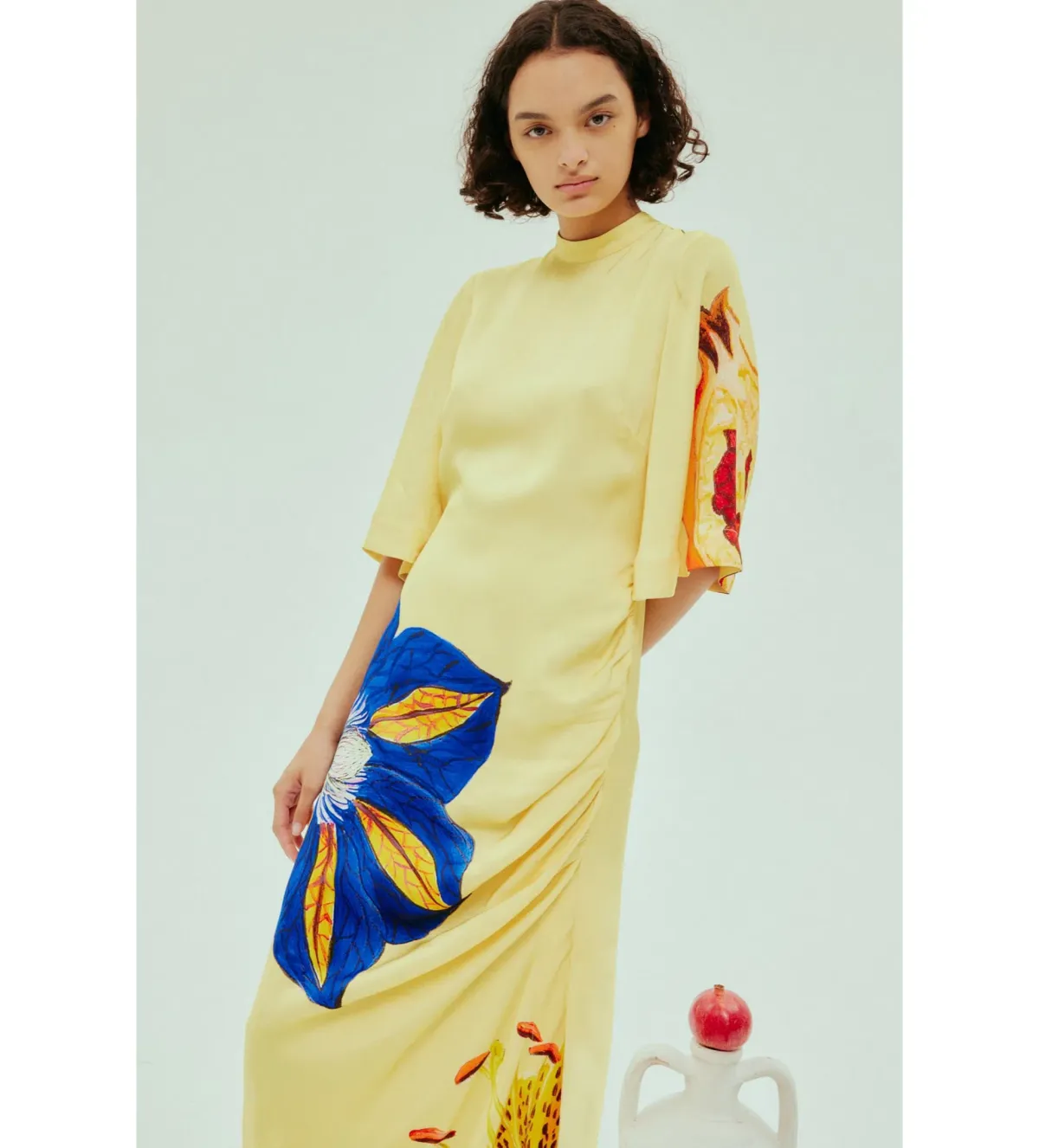 Alémais Dahlia Midi Dress Yellow/Floral Size 16 - Image 2