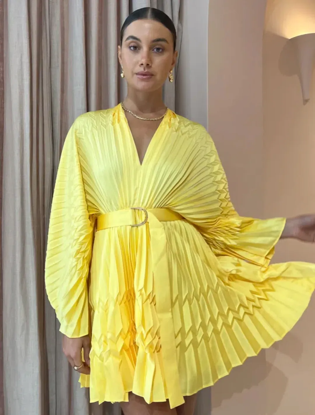 Acler Harrow Mini Dress Size 12 in Sunshine for rent on The Volte - main image