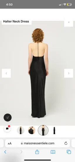 Maison essentiele halter neck dress Black S for rent on The Volte - image 3