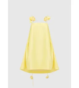 Leo Lin Fiona Rose Mini Dress Yellow Size 12 for rent on The Volte - image 3