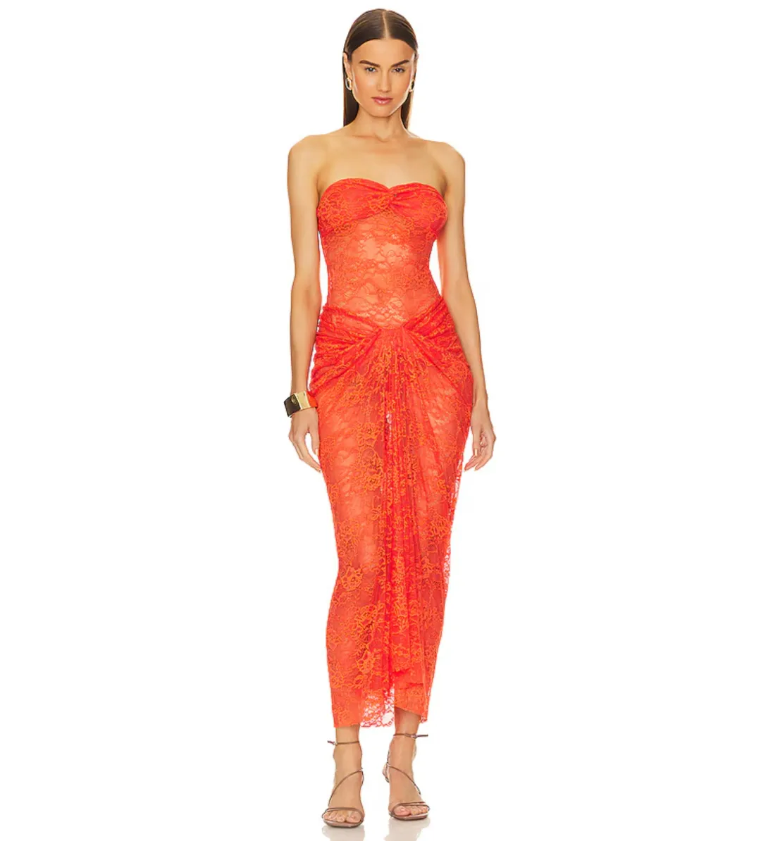 Natalie Rolt Naomi Dress Tangerine Size 1 / AU 8 for rent on The Volte - main image