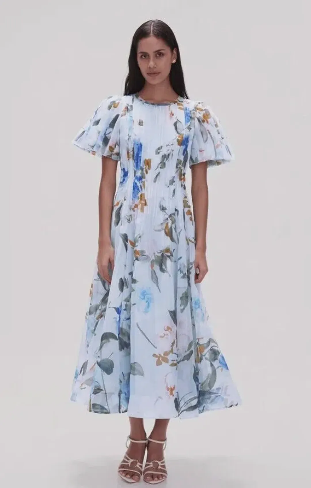 AJE Nova Pleated Midi Dress for rent on The Volte - main image