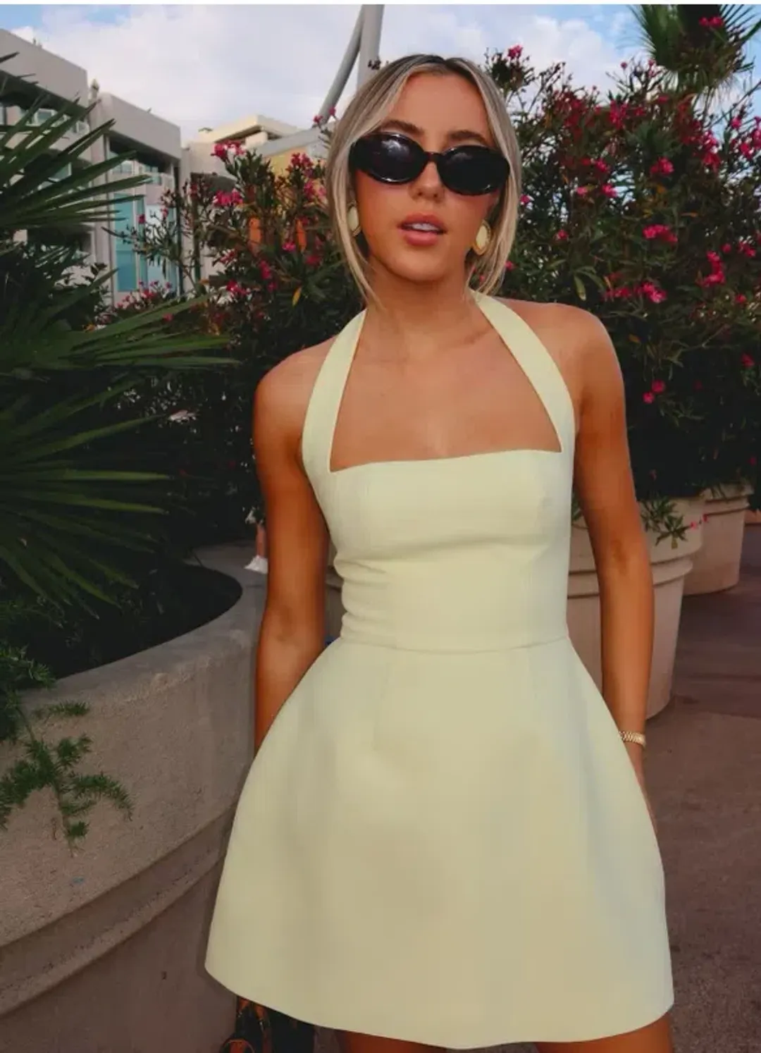 Odd Muse Ultimate Muse Structured Mini Dress Lime Cream Size L/Au 12 for rent on The Volte - main image