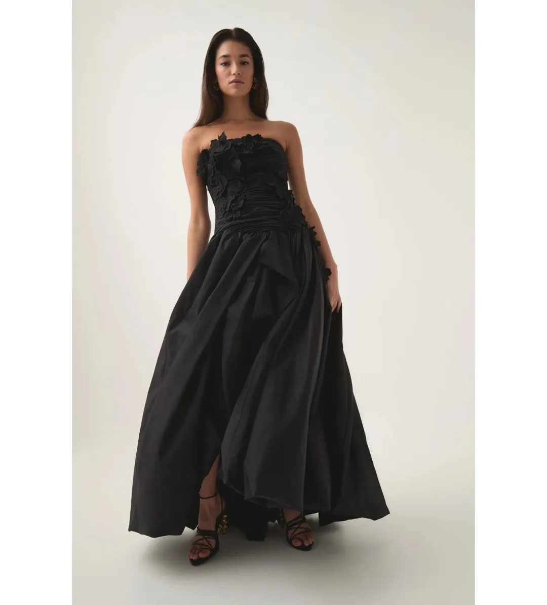 Aje Splendour Flower Gown Black Size AU 6 for rent on The Volte - main image
