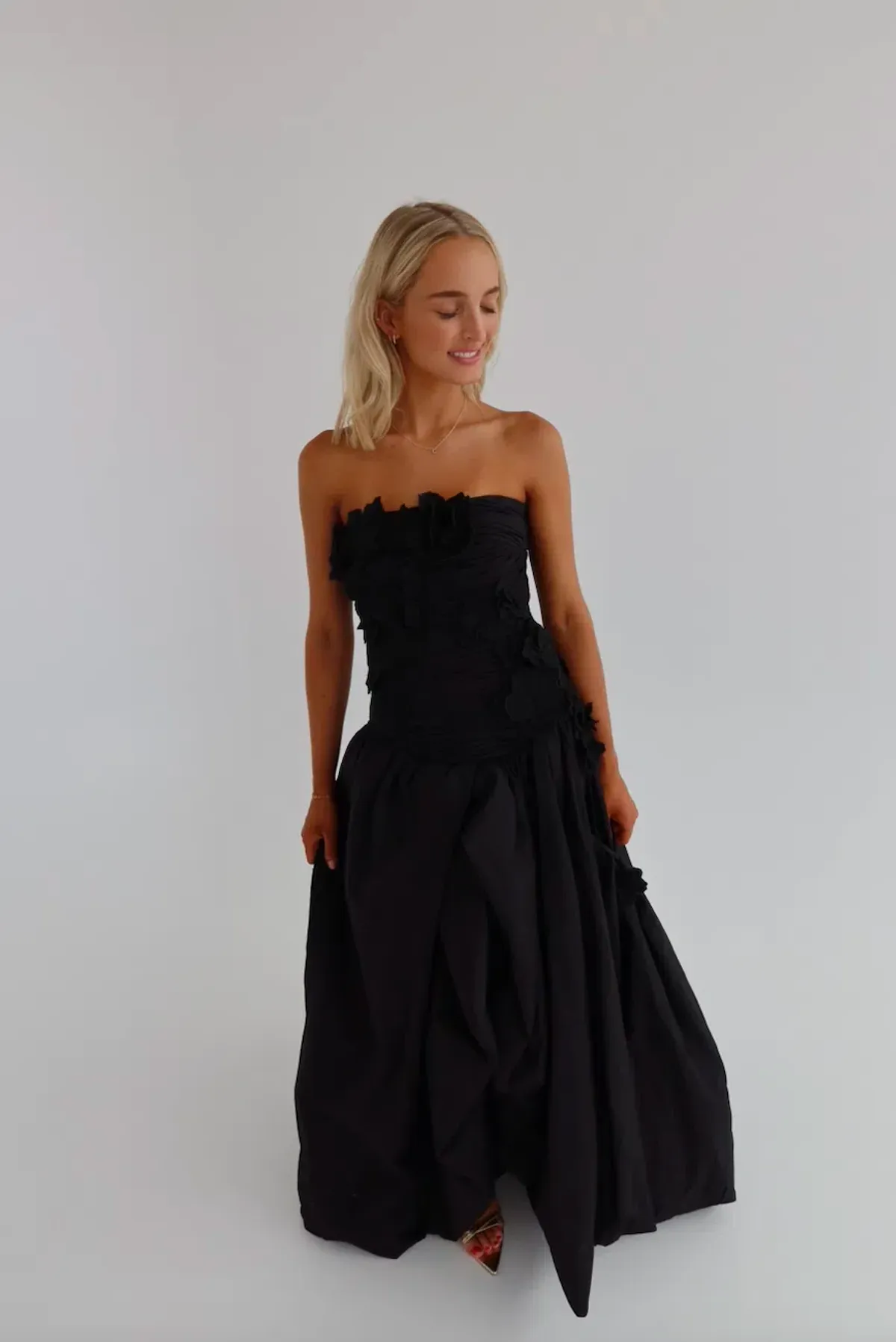 Aje Splendour Flower Gown Black Size AU 6 - Image 1