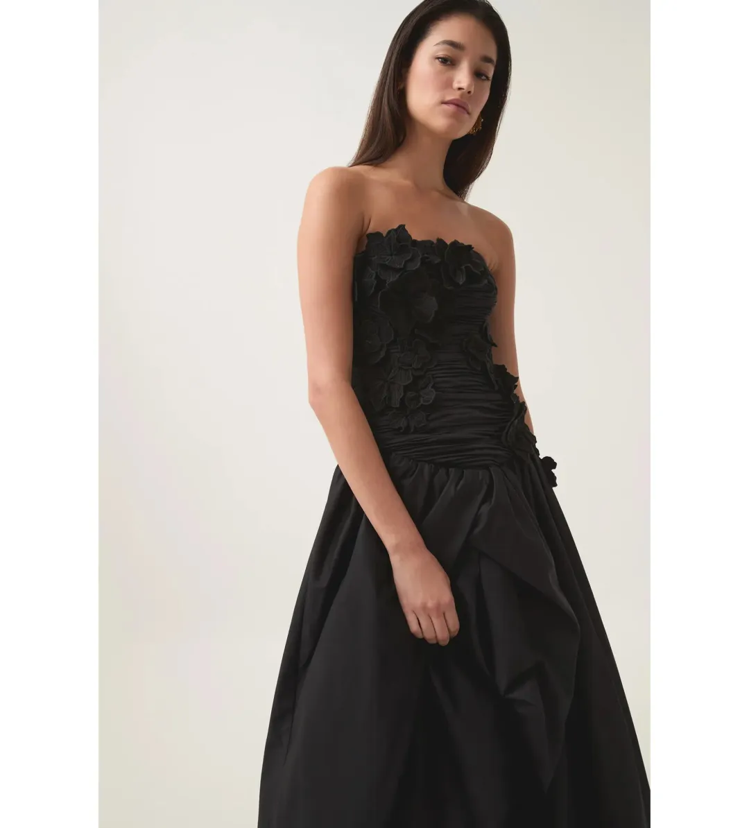 Aje Splendour Flower Gown Black Size AU 6 for rent on The Volte - main image