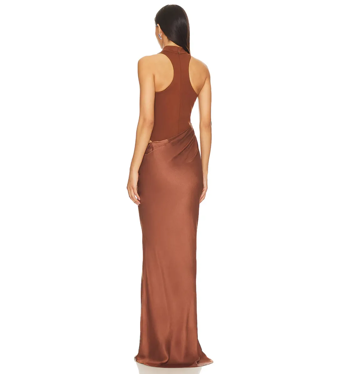 Camila Coelho Estrella Maxi Dress Nutshell Brown Size XS / AU 6 for rent on The Volte - main image