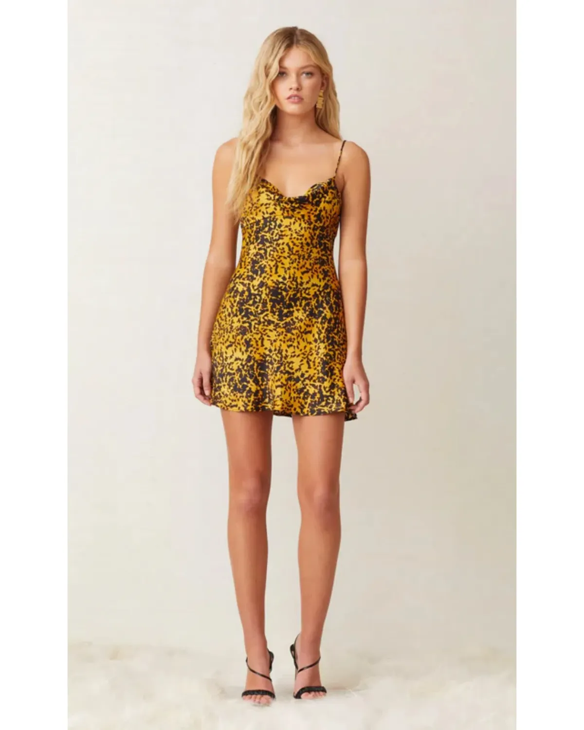 Bec & Bridge Turtle Rock Mini Dress Gold/Black Size AU 8 - Image 1